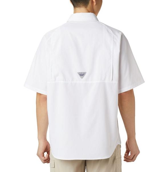 Columbia PFG Terminal Tackle Fishing Shirts White For Men's NZ93564 New Zealand